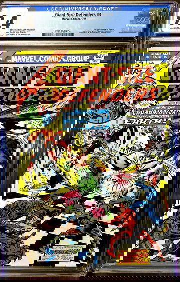 1975 GIANT SIZE DEFENDERS #3 🔥 1st Appearance KORVAC 🔥 CGC 9.4 - WHITE Pages