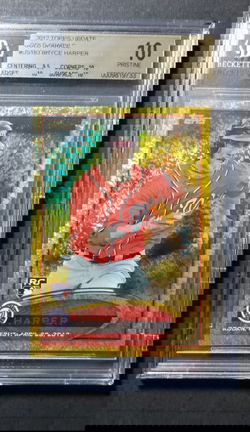 2012 Bryce Harper BGS 10 Topps Update Gold Sparkle POP 6 RC