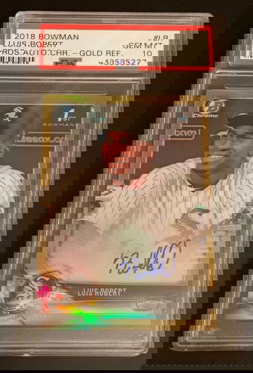 Luis Robert 2018 Bowman prospect Auto GOLD /50