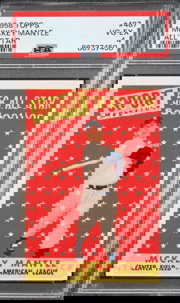 1958 Topps Mickey Mantle All Star PSA 4