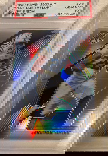 2020 Panini Mosaic #216 Jonathan Taylor Silver Prizm