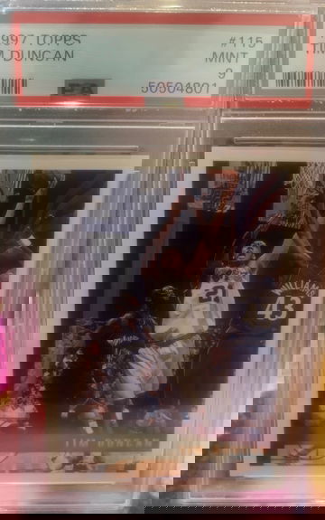 1997 Topps Tim Duncan PSA 9