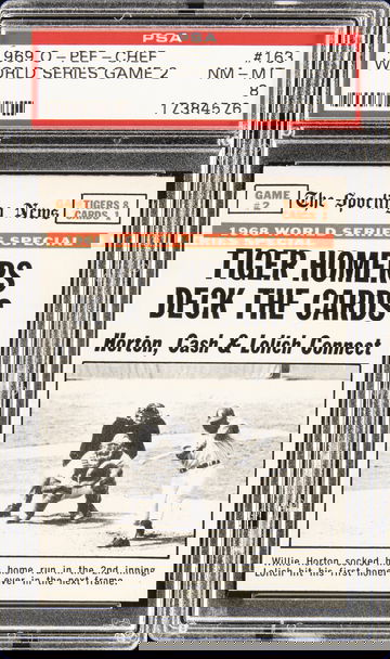 1969 O-Pee-Chee Baseball #163 World Series Game 2 PSA 8