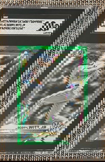 2021 Bowman Draft Chrome Bobby Witt Jr. #31/50 Sapphire Edition Green SGC 10 💎