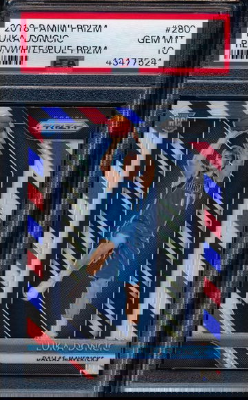 Luka Doncic 2018 Prizm RWB PSA 10