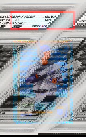 2020 Bowman Chrome Mega Box Bobby Witt Jr. RC w/ Bat SP MEGA VARIATION PSA 9