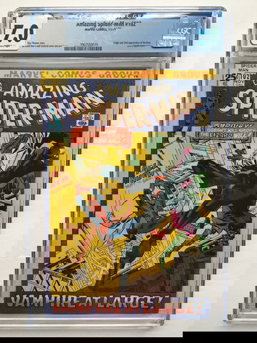 AMAZING SPIDER-MAN #102 CGC 7.0 WHITE PAGES NICELY CENTERED & CGC Verified ORIGIN OF MORBIUS FREE S/H.