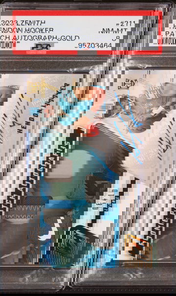 2023 Zenith Patch Auto Gold Hendon Hooker #211 RC /10 PSA 8