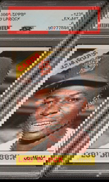 1966 Topps 125 Lou Brock PSA 6 EX-MT