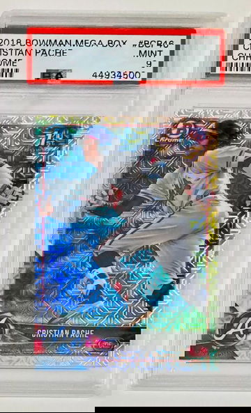 Cristian Pache 2018 Bowman Mega Box Chrome Refractor Rookie RC #BCP46 PSA 9 MINT Atlanta Braves