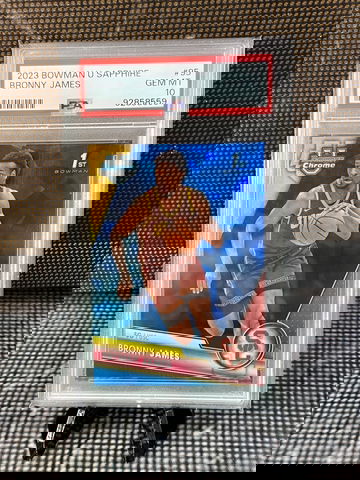 2023 Bowman U Sapphire #95 Bronny James PSA 10 
