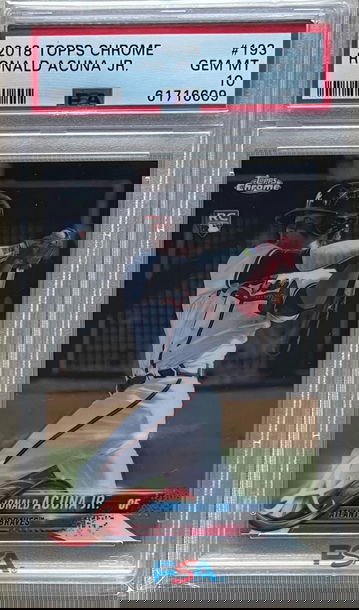 2018 Topps Chrome #193 Ronald Acuna Jr. PSA 10 rookie card