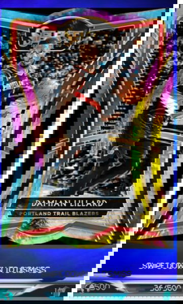 Panini Dunk 2019 Select Tie Dye Damian Lillard /500