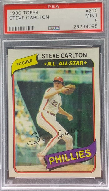 1980 Topps Steve Carlton PSA 9