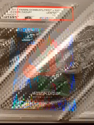 2017 Panini Prizm Jayson Tatum Shock PSA 10 #198