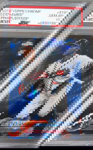 Ozzie Albies 2018 Topps Chrome Sapphire Edition #276 RC PSA 10 Pop 44