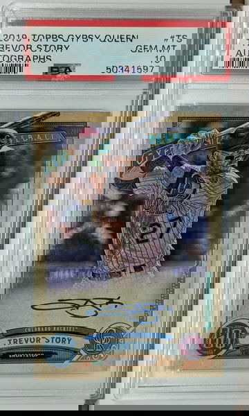 2019 Topps Gypsy Queen Trevor Story Auto PSA 10