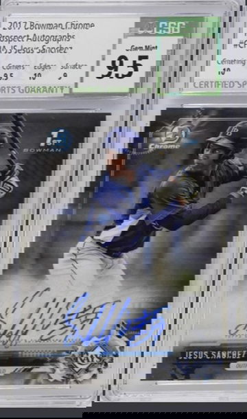 2017 Bowman Chrome #CPA-JS Jesus Sanchez Autographs CSG 9.5