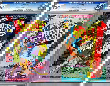 THE SPIRIT #1-2 CGC 7.5-9.0 WILL EISNER STORIES & ART 1ST SA SPIRIT HARVEY 1966