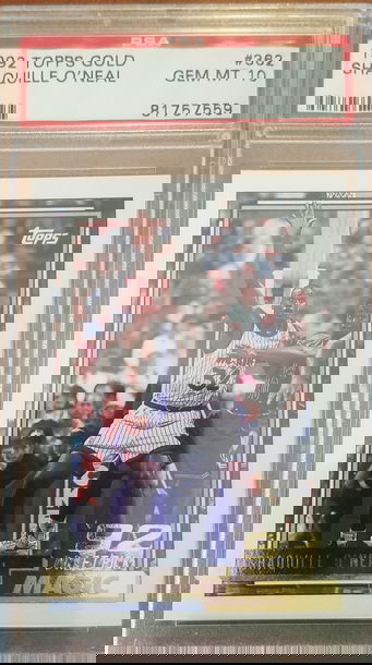 Shaquille O'Neal Topps Gold RC PSA 10