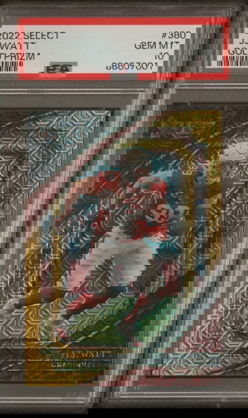 2022 PANINI SELECT 380 JJ WATT GOLD PRIZM /10 PSA GEM MINT 10