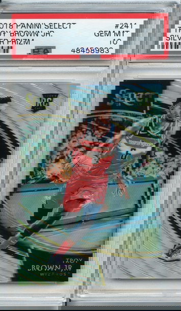 Troy Brown Jr. Silver Prizm Courtside PSA 10