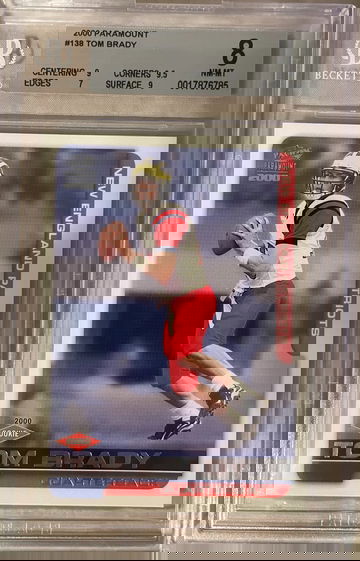 2000 Pacific Paramount Tom Brady Rookie Card BGS 8