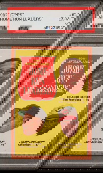 1962 Topps NL Home Run Leaders #54 PSA 6 [BL-2C.41]