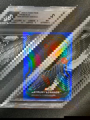 2020 Panini Prizm Blue Prizm /199 RC Anthony Edwards BGS 9