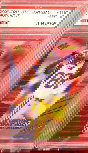 TORRY HOLT Football CARD EDGE SURPREME 2000 #116 PSA 9