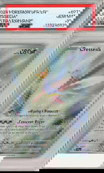 2024 POKEMON SFA EN-SHROUDED FABLE CRESSELIA #071 ILLUST RARE PSA 10