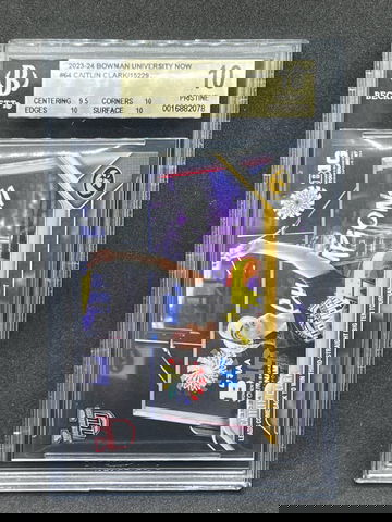 2023-24 Bowman University Now Caitlin Clark #64 BGS 10 Pristine