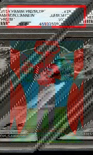 2019 Panini Prizm Draft Cameron Cannon Red Prizm PSA 10