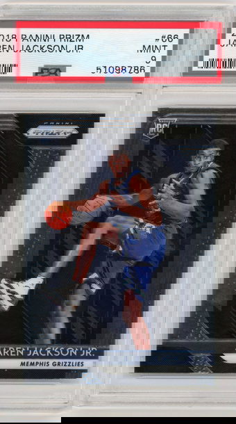 2018-19 Prizm #66 Jaren Jackson Jr. Base RC PSA 9 Mint Grizzlies