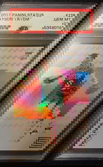 2017 Jayson Tatum Panini Status 128 PSA 10
