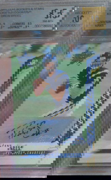 2001 Leaf Rookies and Stars Rookie Autographs DREW BREES #202