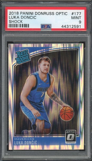 2018 Luka Doncic Donruss Optic Rated Rookie shock PSA 9 MINT