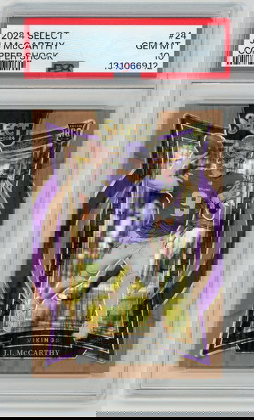 JJ MCCARTHY 2024 Panini Select Copper Shock Rc #164/299 PSA 10