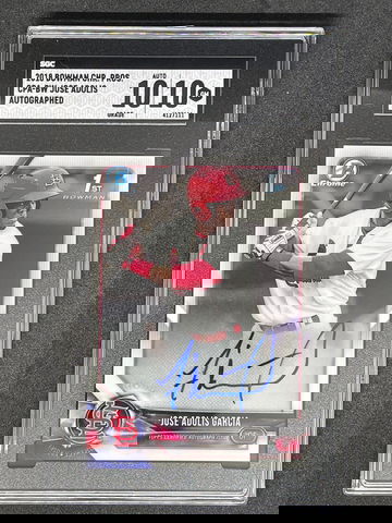 2018 Adolis Garcia Bowman Chrome 1st auto  SGC 10