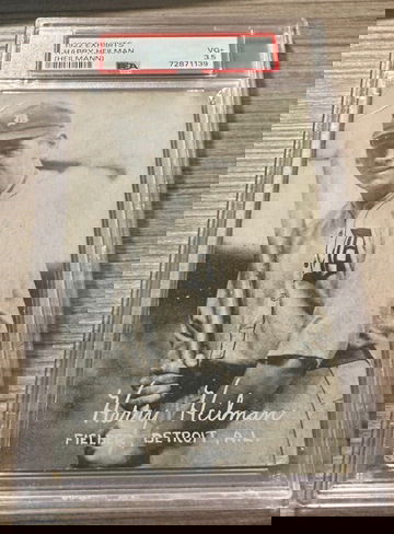 1922 Exhibits Baseball HARRY HEILMAN (HEILMANN) PSA 3.5 VG+