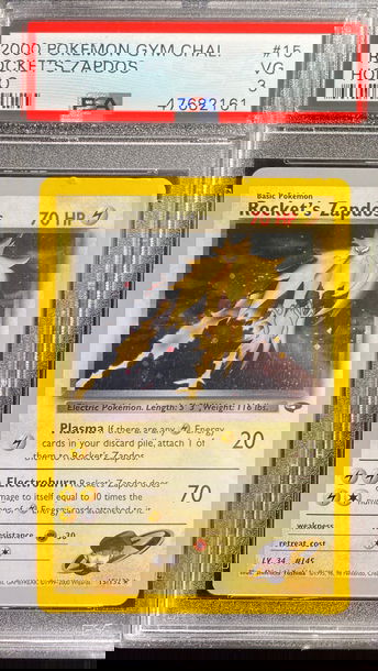 2000 Pokémon gym challenge Rockets Zapdos Holo #15 VG 3