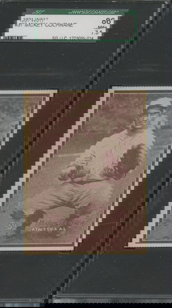 1931 W517 #37 Mickey Cochrane Philadelphia A's Hall-of-Fame SGC 86 NM+ 7.5