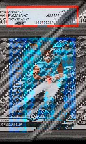 2024 Panini Mosaic Introductions Blue Brian Thomas Jr. #7 RC Prizm /99 PSA 10