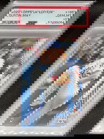 PSA 10 2020 Topps  UK Dustin May #185 RC Low Pop Dodgers