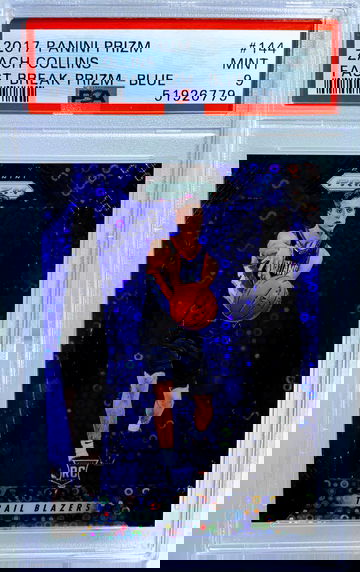 2017 prizm zach collins fat break blue /175 psa 9 mint