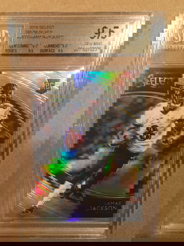 Lamar Jackson Field Level Silver BGS 9.5 Quad