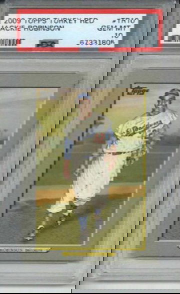 2009 TOPPS TURKEY RED #TR10 JACKIE ROBINSON CARD DODGERS PSA 10 LOW POP