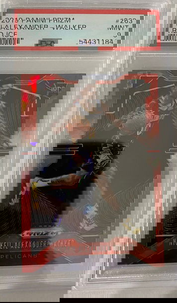 2019 prizm Nickeil Alexander walker red cracked ice rookie psa 9