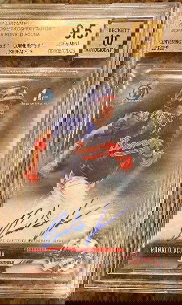 Ronald Acuna 2017 Bowman Chrome Auto BGS 9.5 Gem Mint