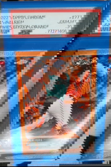 2022 Topps Chrome Sapphire CAL RALEIGH Orange Refractor /25 PSA 10